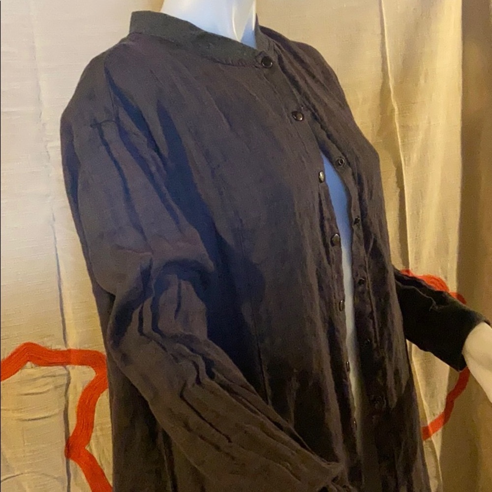 Flax! Linen Snap Cardigan/Light Jacket